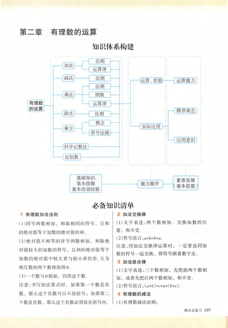 24年秋人教版七上数学新教材笔记_初中数学_七年级数学上册（人教版）