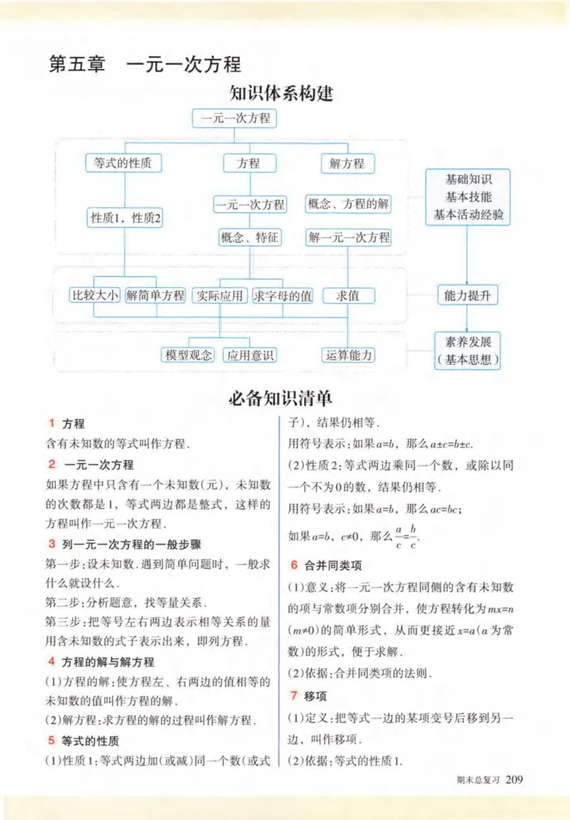 24年秋人教版七上数学新教材笔记_初中数学_七年级数学上册（人教版）