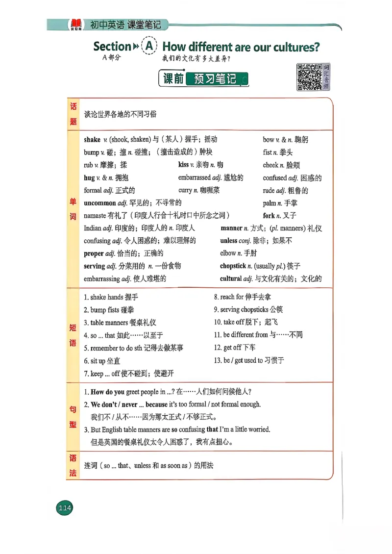 2026春八下人教英语课堂笔记_新人教八下资料包_01课堂笔记共3套完整版_《汉知简课堂笔记》
