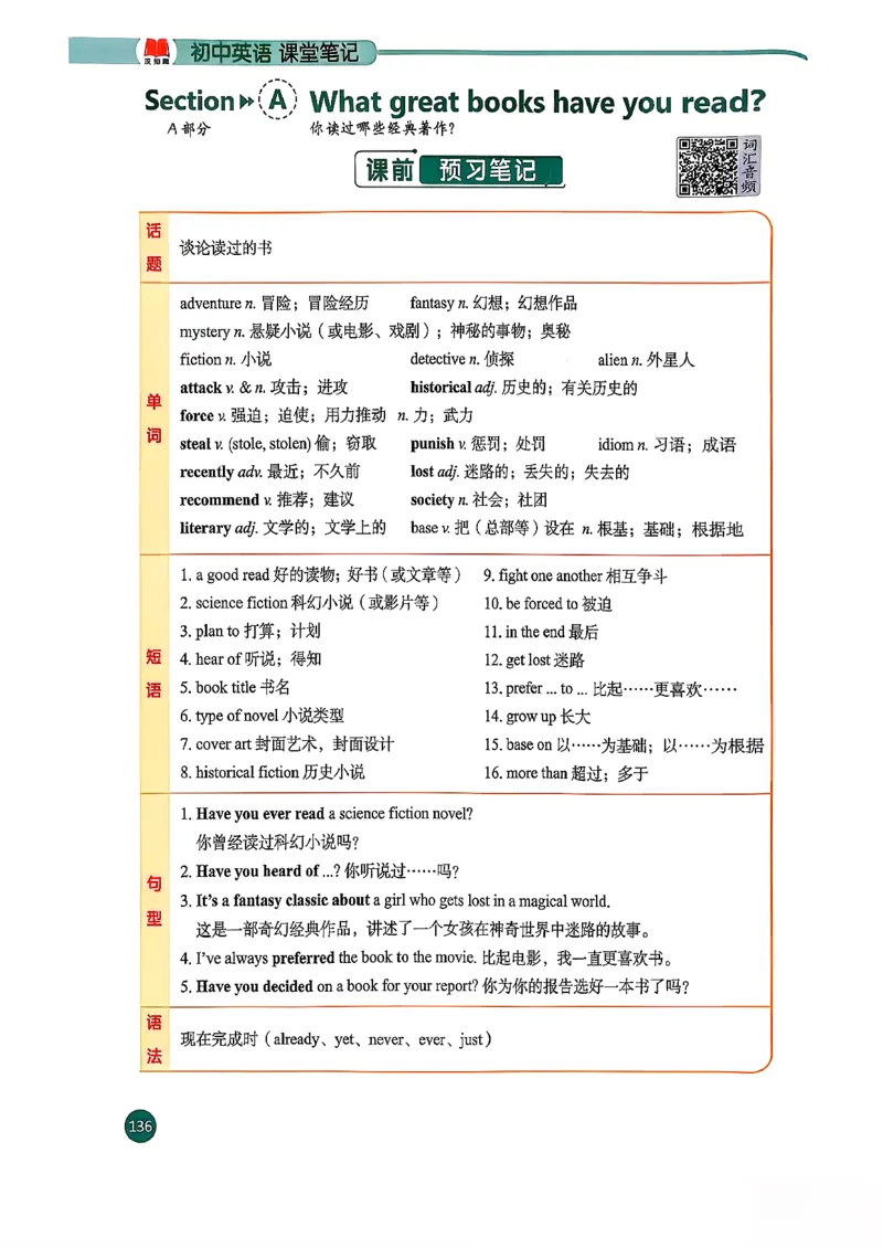 2026春八下人教英语课堂笔记_新人教八下资料包_01课堂笔记共3套完整版_《汉知简课堂笔记》