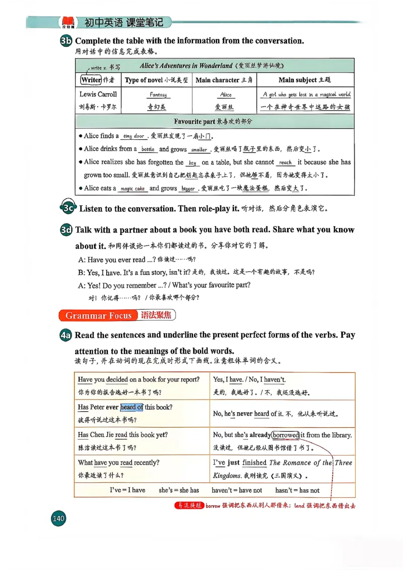 2026春八下人教英语课堂笔记_新人教八下资料包_01课堂笔记共3套完整版_《汉知简课堂笔记》
