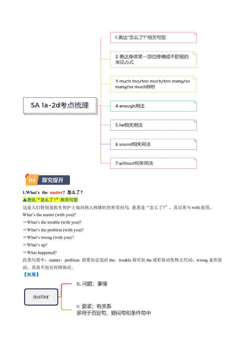 Unit1课时1SectionA（1a-2d）（学生版）_新人教八下资料包_35赠送其它_八年级英语下册（人教版）_同步讲义-U34_2025版