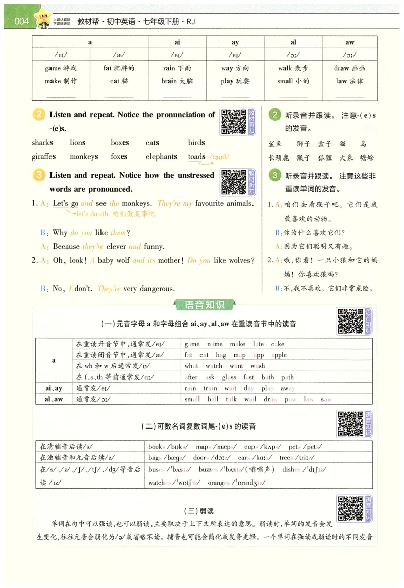 2025春教材帮英语七下英语RJ主书_新人教八下资料包_23多套教辅合集_2026春初中英语7-9年级下册《新教材帮＋练习帮》含答案（人教版）_教材帮初中英语25年下册7