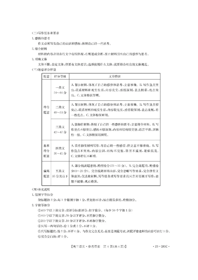 广西梧州市2023年3月高三模拟考试（梧州二模）语文试题答案公众号：一枚试卷君_1.2025语文总复习_2023年新高考资料_模拟题_老高考