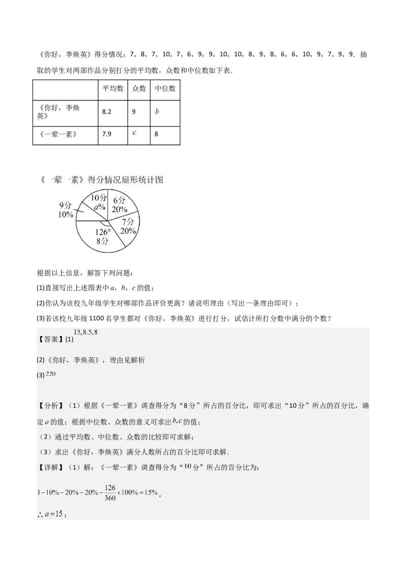 20.1数据的集中趋势（单元教学设计）-（人教版）_初中数学_八年级数学下册（人教版）_大单元教学课件+教学设计-U42_第二十章数据的分析