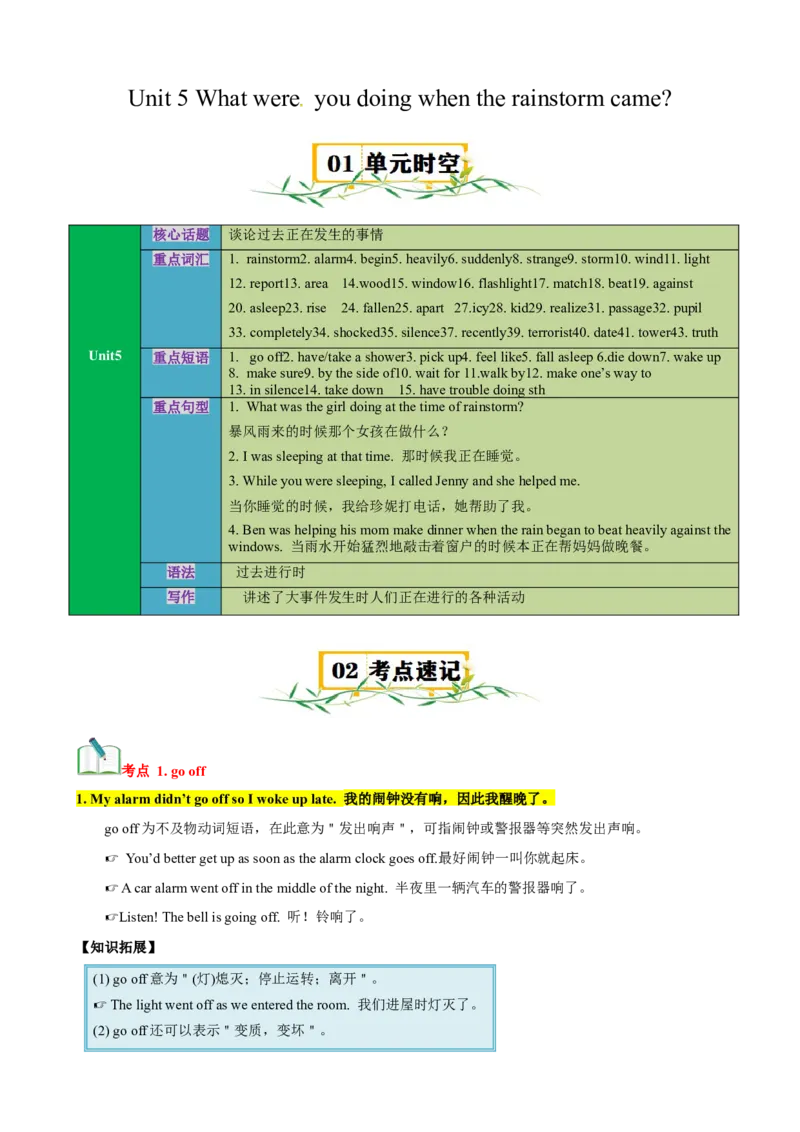 Unit5（知识清单）（人教版）（教师版）_新人教八下资料包_00、更新资料3月16日_单元知识复习专项-U122_2024版