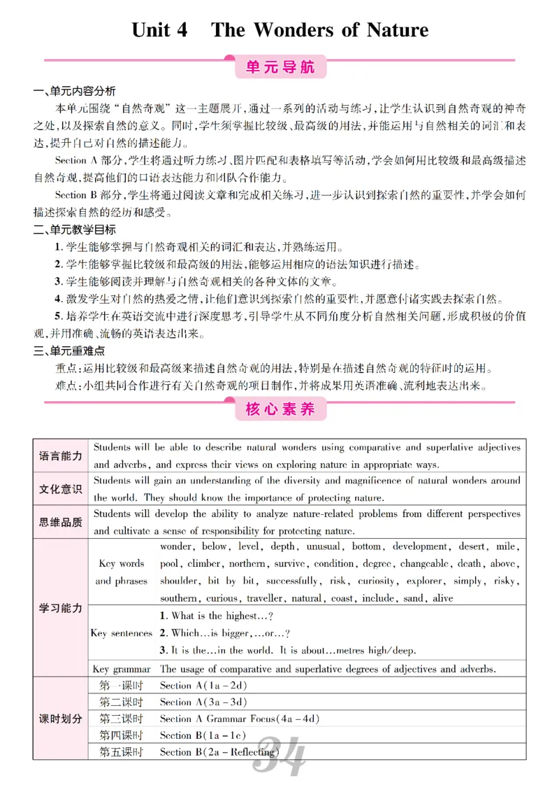 2026春人教版八年级英语下册核心素养教案_新人教八下资料包_00核心素养教案完整版