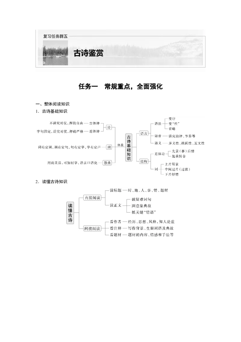 复习任务群五任务一学案19　一诗多练，解答传统题目_1.2025语文总复习_2025年新高考资料_二轮复习_2025年BBG二轮复习_2025语文二轮专题复习教师用书Word版文档