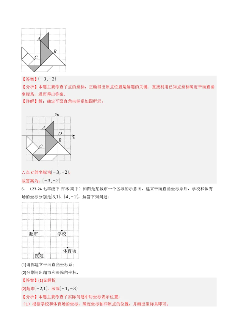 9.2.1用坐标表示地理位置（三大类型提分练）（教师版）_初中数学_七年级数学下册（人教版）_大单元教学课件+教学设计-U42