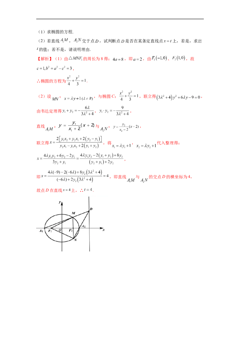 微专题18圆锥曲线经典难题之一类交点轨迹问题的通性通法研究（解析版）_2.2025数学总复习_2023年新高考资料_二轮复习_2023年新高考数学二轮复习微专题