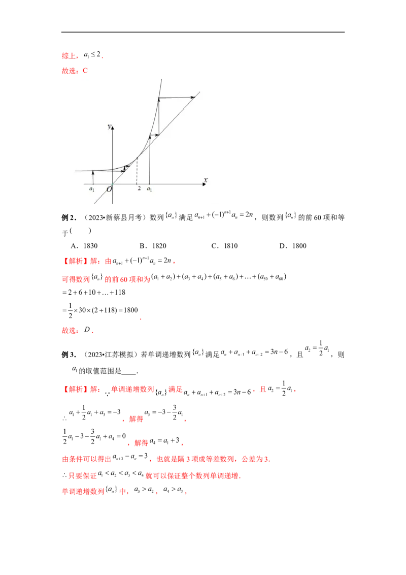 微专题04数列的性质、蛛网图、最值问题、恒成立问题、插项问题、公共项问题、规律问题、奇偶问题（解析版）_2.2025数学总复习_2023年新高考资料_二轮复习