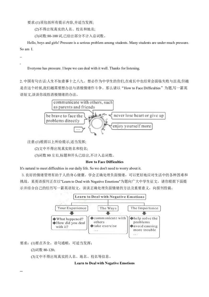 Unit3Growingup（单元同步写作讲义）（原卷版）_新人教八下资料包_00、更新资料3月16日_专项练习(2)_新课标资料（看这里面）