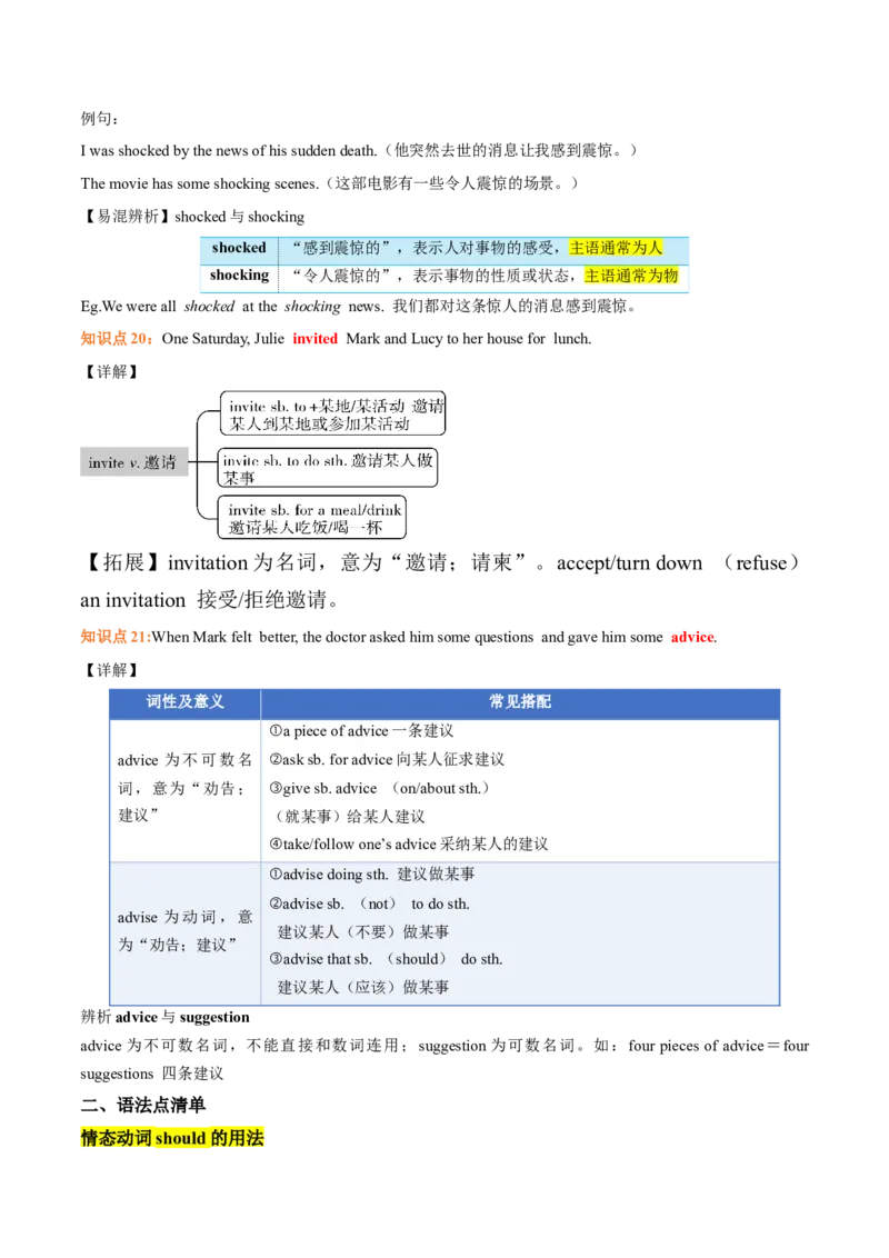 Unit2StayHealthy（知识清单）（原卷版）_新人教八下资料包_00、更新资料3月16日_单元知识复习专项-U122_2026版