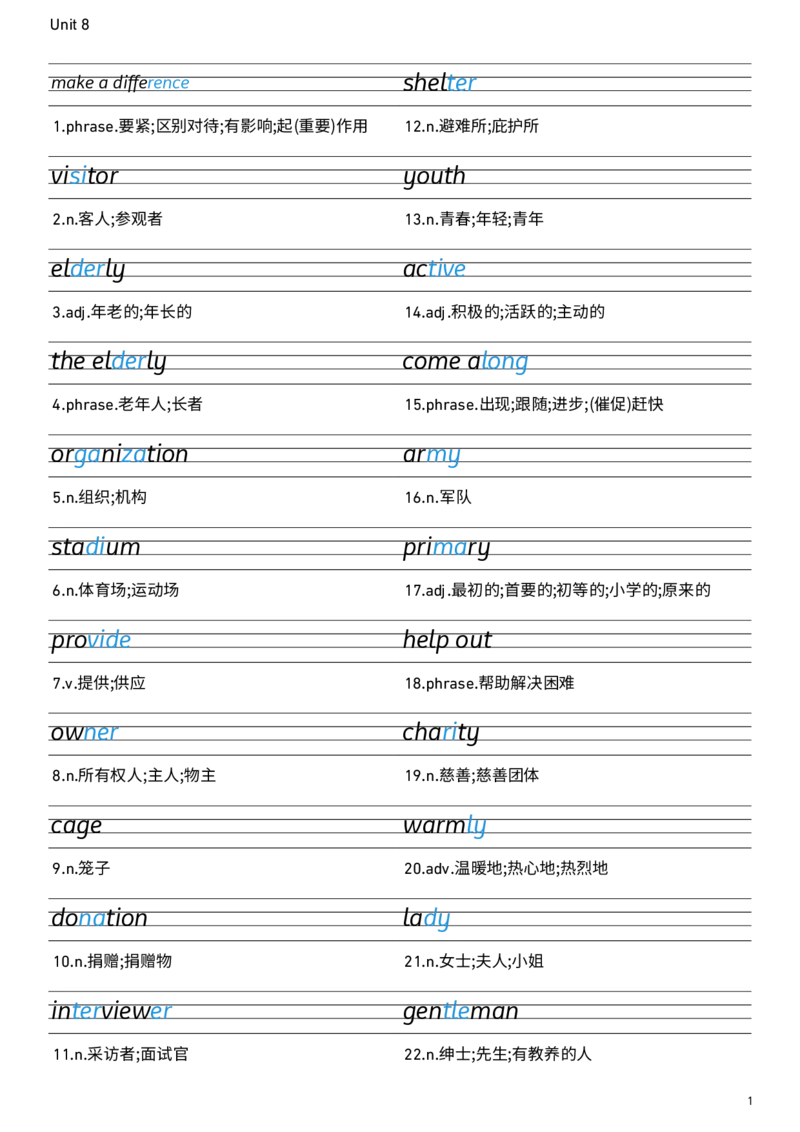 2026春人教版英语八下Unit8衡水体字贴_新人教八下资料包_00、更新资料3月16日_单词专项_新课标资料（看这里面）_单词默写包