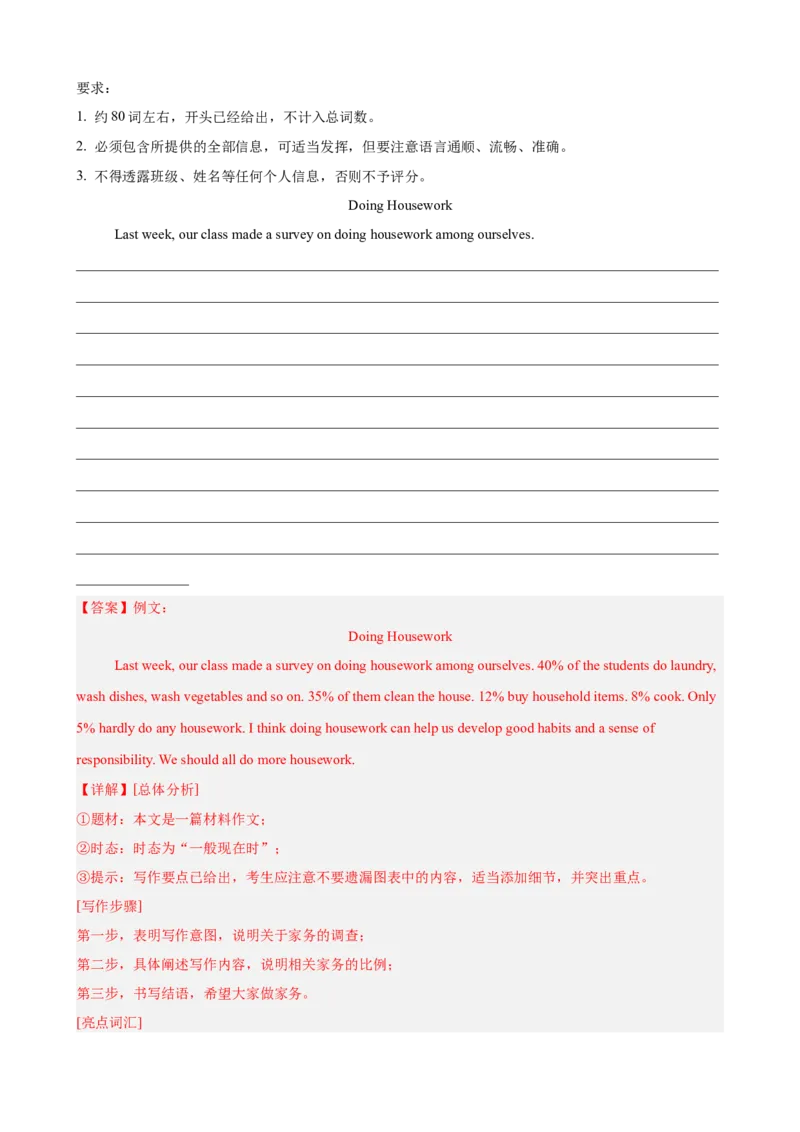 Unit3Couldyoupleasecleanyourroom单元话题满分范文必背（教师版）_新人教八下资料包_00、更新资料3月16日_单元重难点易错题精练-U216