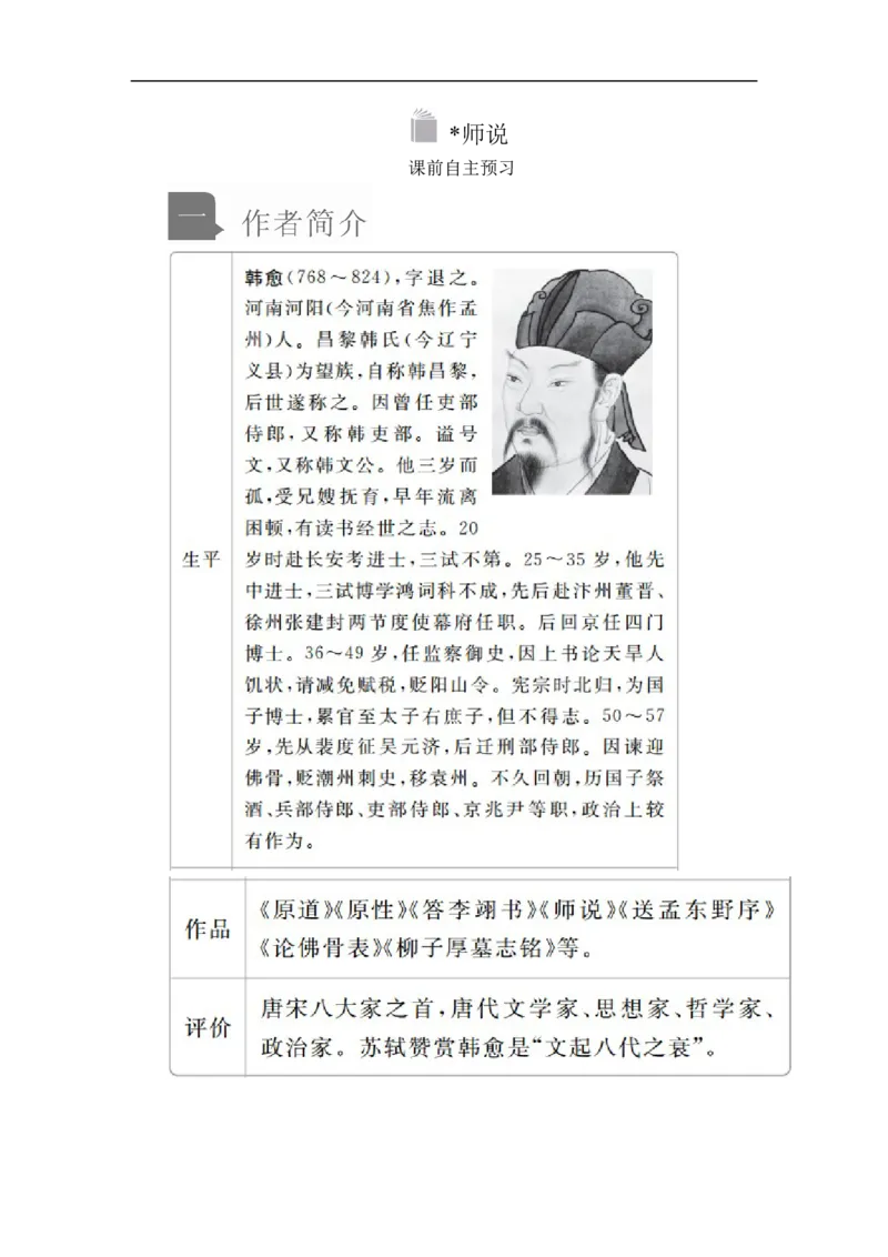 第六单元第10课师说_高中语文上册_（新教材）高中语文上册_模式2（课件+讲义+测试）：_第六单元(共22份打包)