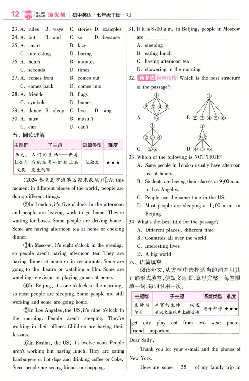 2025春教材帮七下英语RJ培优帮（赠品）_新人教八下资料包_23多套教辅合集_2026春初中英语7-9年级下册《新教材帮＋练习帮》含答案（人教版）_教材帮初中英语25年下册7