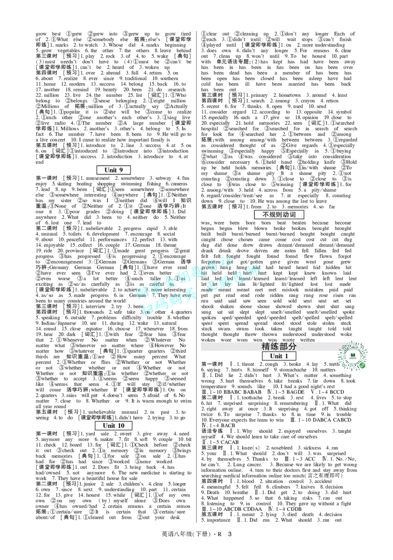 2025春高分突破八年级下册英语(1)_新人教八下资料包_23多套教辅合集_88教辅合集_《高分突破》