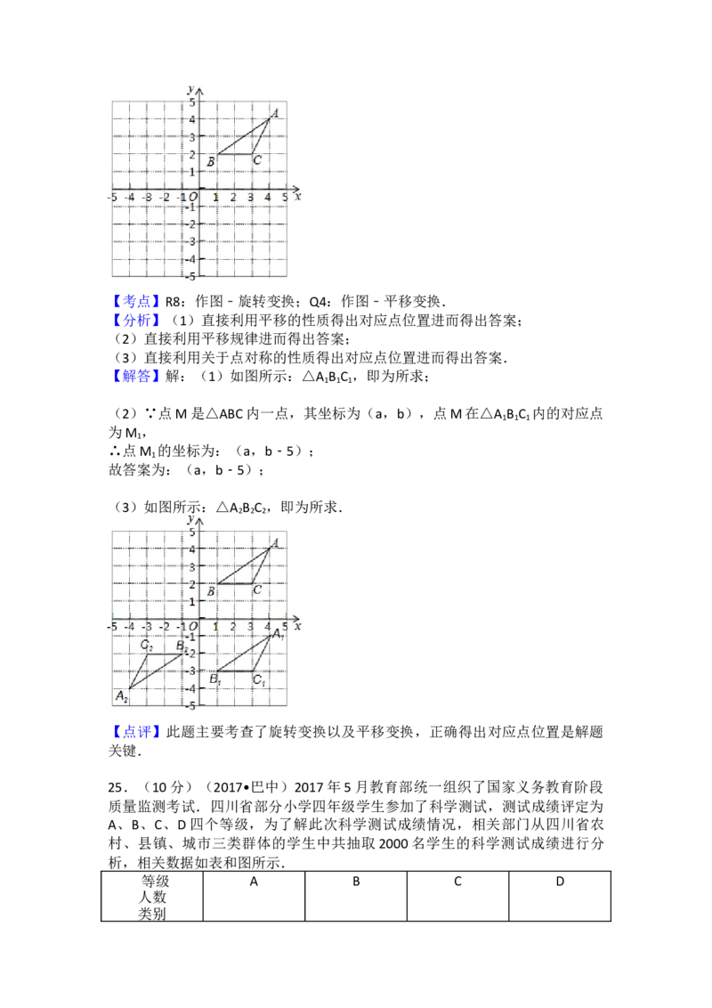 2017年四川省巴中市中考数学试卷（含解析版）_初中数学_九年级数学下册（人教版）_全国各地数学中考真题_2017年全国中考数学真题160份