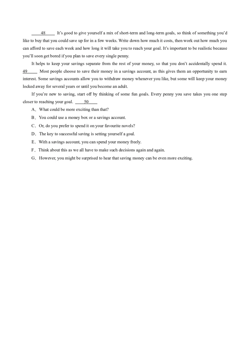 重难点05七选五-2024年高考英语热点&middot;重点&middot;难点专练（新高考专用）（原卷版）_3.2025英语总复习_2024年新高考资料_3.2024专项复习