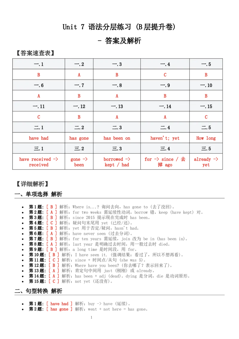 Unit_7_语法分层练习_(B层提升卷)_答案解析_新人教八下资料包_30语法总结+语法分层练习(全)_26新八下英语单元语法分层练习（答案解析）
