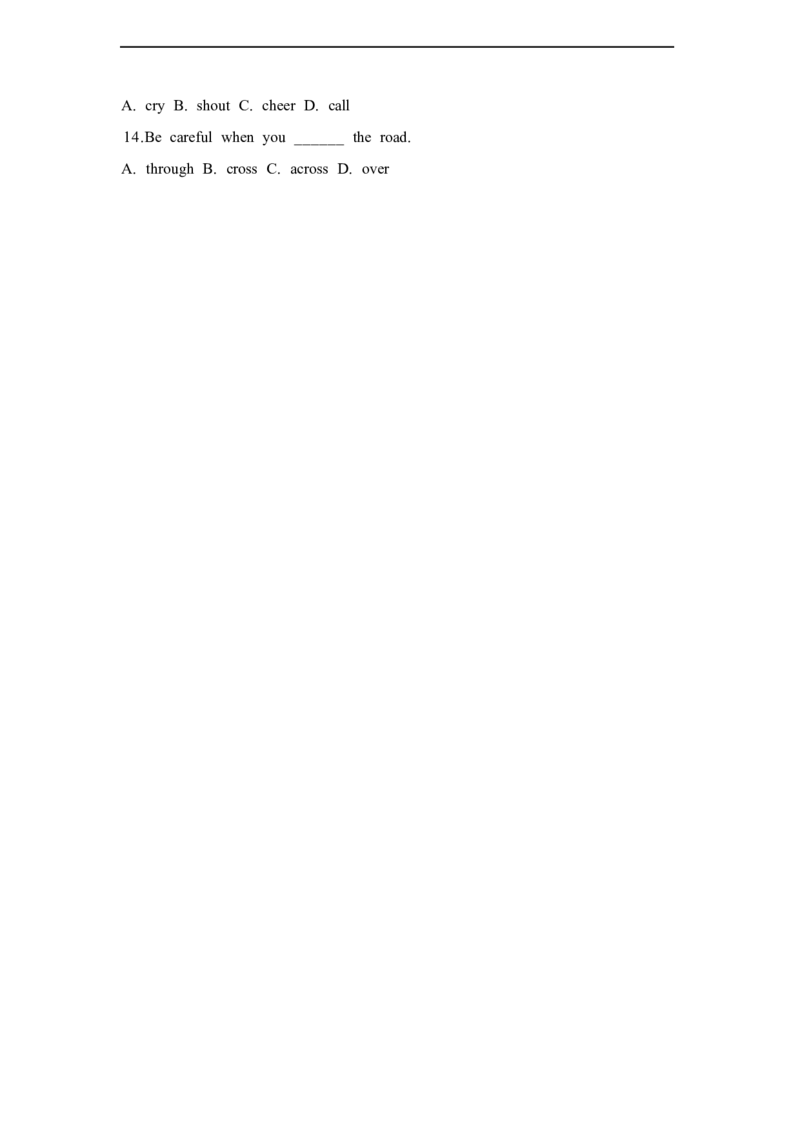2026春外研版七年级英语下册单项选择题专练Unit2Goforit!(含答案解析)_七下外研版2026英语_2026春_18、单项选择专练