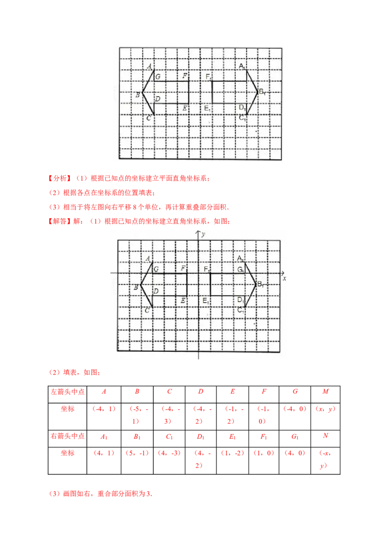 专项训练2平面直角坐标系中的平移问题（教师版）_初中数学_七年级数学下册（人教版）_分层作业