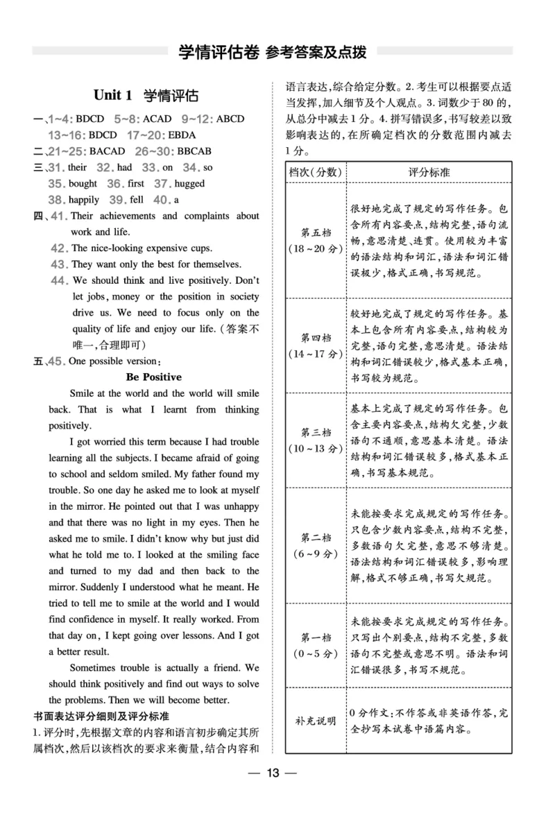 2026春外研七下点拨训练答案_七下外研版2026英语_2026春_赠送：教辅合集_2026春点拨训练