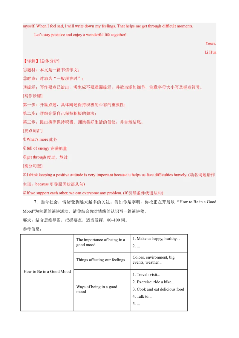 Unit3GrowingUp单元话题（情绪管理）写作满分范文15篇（解析版）_新人教八下资料包_00、更新资料3月16日_重难点讲练-U221_2026版