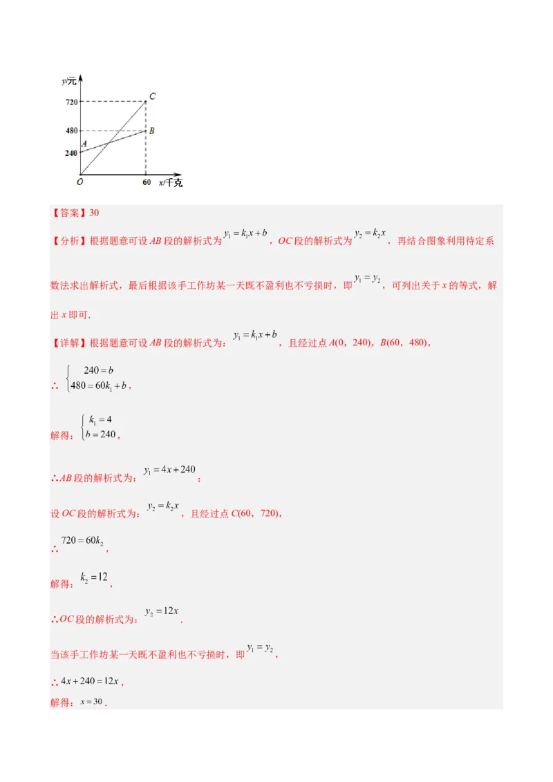 19.3课题学习选择方案（分层作业）-（人教版）（解析版）_初中数学_八年级数学下册（人教版）_分层作业