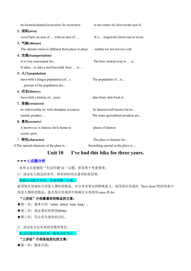 专题04单元写作梳理（考点清单）-（人教版）_新人教八下资料包_35赠送其它_八年级英语下册（人教版）_期末专项复习-U302_2024版
