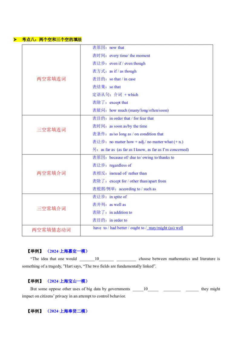 题型突破02语法填空之无提示词（核心考点精讲精练）（原题版）_3.2025英语总复习_2025年新高考资料_一轮复习_备战2025年高考英语一轮复习考点帮_必考题型突破