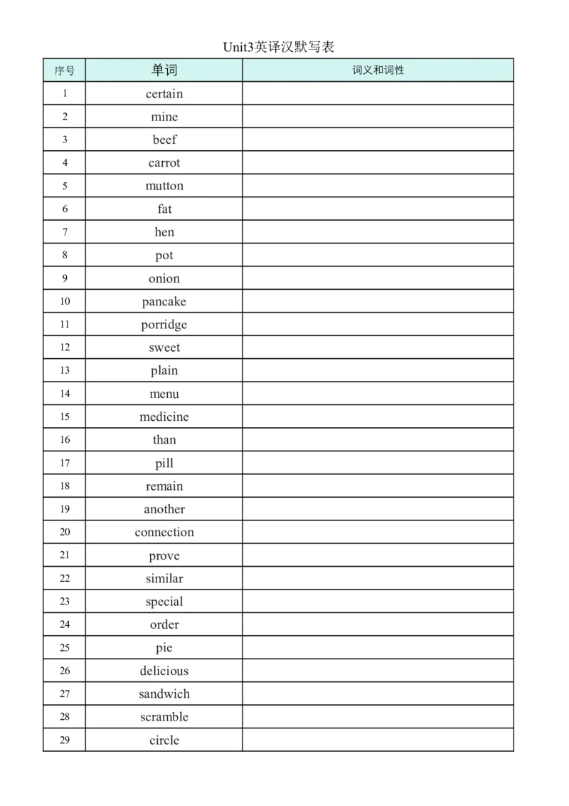 2026春外研版七年级英语下册单词英译汉+汉译英(对照版与默写版)_七下外研版2026英语_2026春_3、外研社七下默写包_合并版