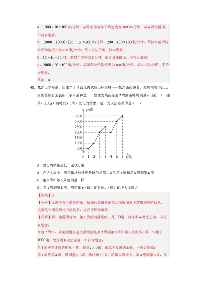 专题01变量与函数（七大题型）（题型专练）（教师版）_初中数学_八年级数学下册（人教版）_知识解读与题型专练-V14_2025版