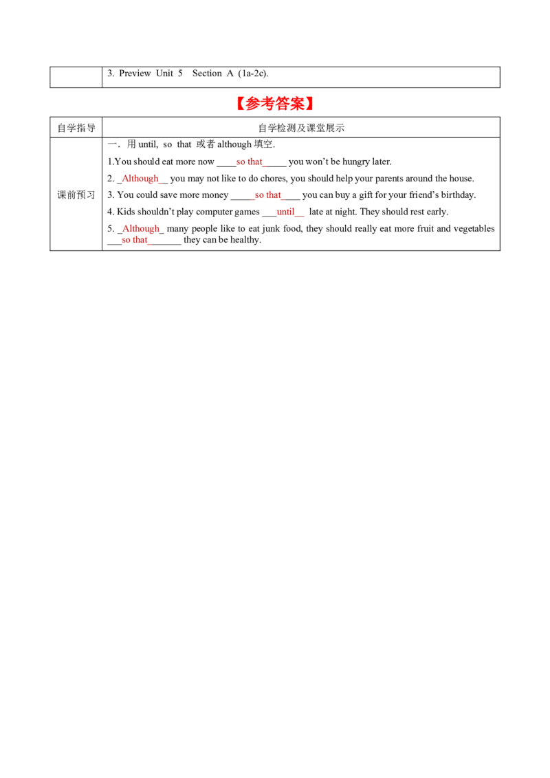 Unit4第6课时（SectionB3a-selfcheck）（导学案）-（人教版）_新人教八下资料包_35赠送其它_八年级英语下册（人教版）_导学案