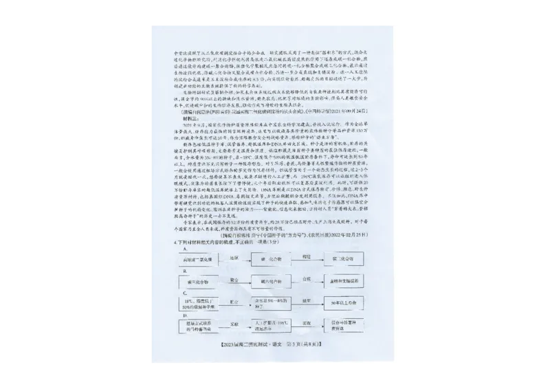 广西南宁市2022-2023学年高三上学期摸底测试语文试题_1.2025语文总复习_2023年新高考资料_模拟题_老高考_广西南宁市2022-2023学年高三上学期摸底测试语文试题
