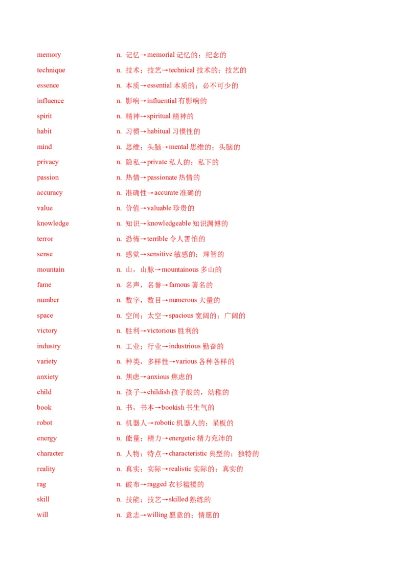 词汇知识专题05语法填空词形转换高频词汇（2）（练习）（解析版）_3.2025英语总复习_2025年新高考资料_二轮复习_2025年高考英语二轮复习课件ppt+讲义+练习_2.词汇