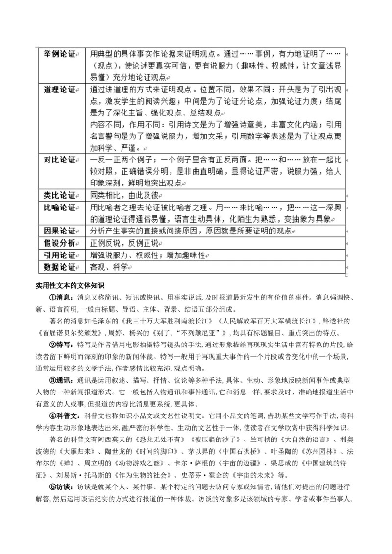 信息类文本阅读第一课（讲义）（原卷版）_1.2025语文总复习_2025年新高考资料_一轮复习_2025年高考语文一轮复习讲练测_信息类文本阅读