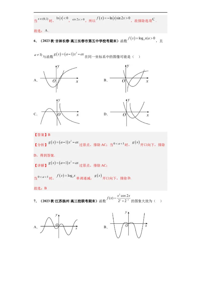 冲刺985、211名校之2023届新高考题型模拟训练专题33函数图象综合问题单选题（新高考通用）解析版_2.2025数学总复习_2023年新高考资料_专项复习