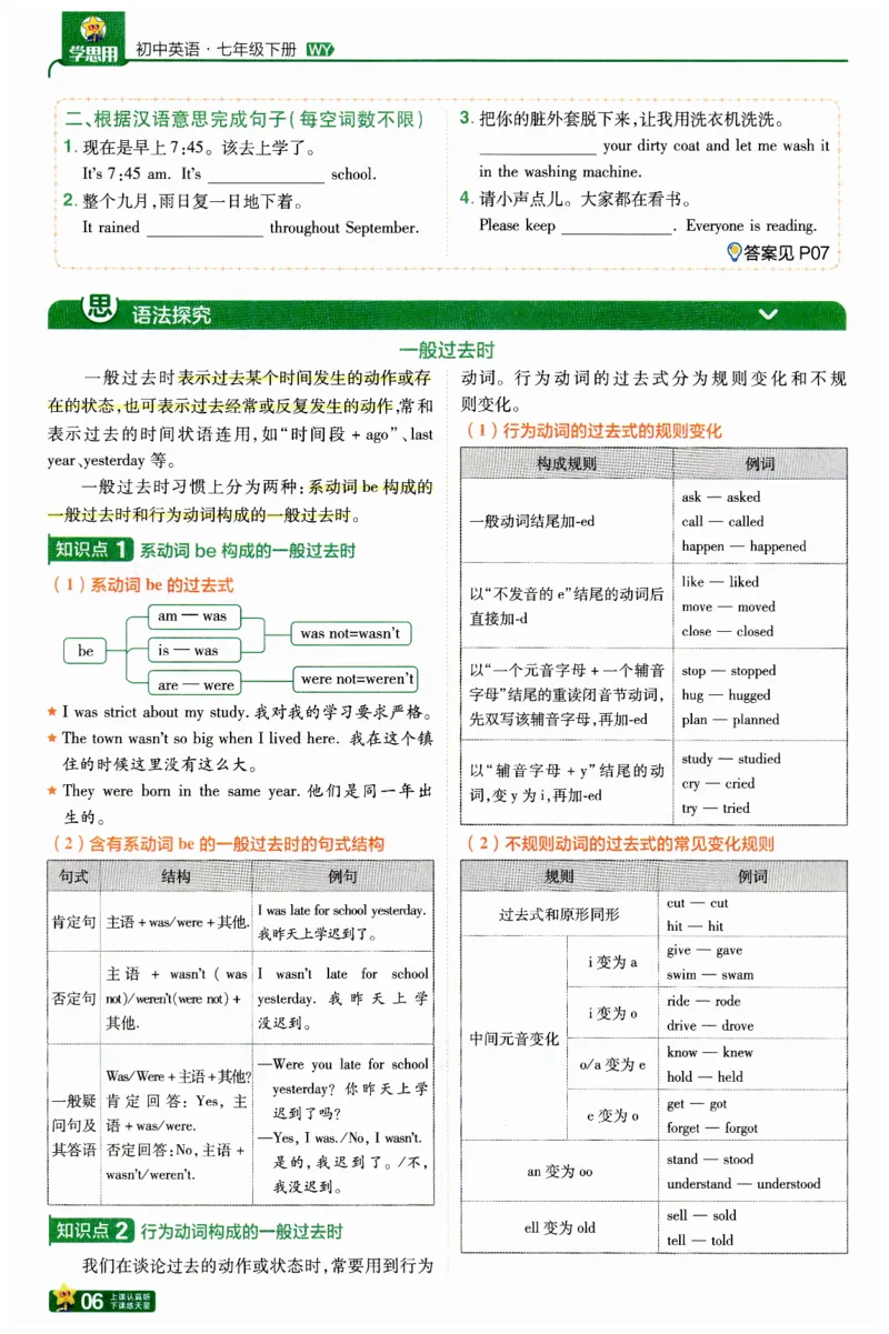 2026春一遍过学思用_七下外研版2026英语_2026春修订版_赠送：教辅合集（不确定改没改版）_2026春一遍过