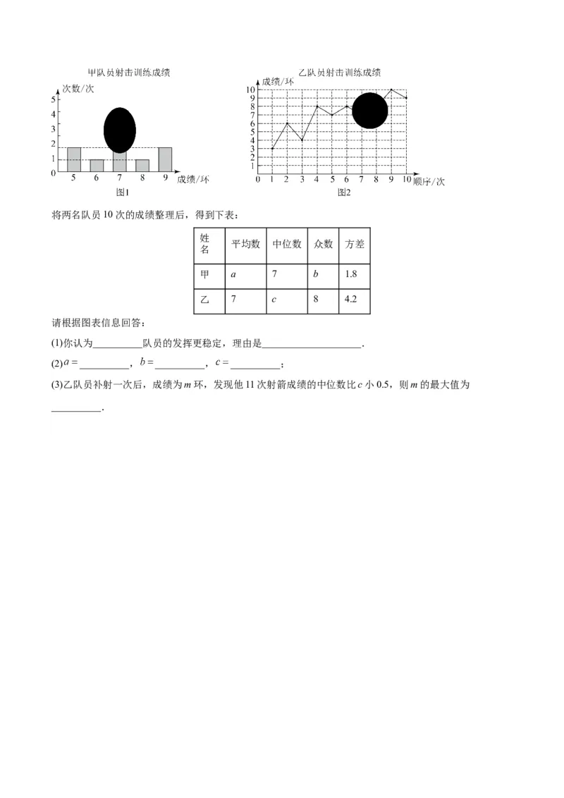 20.2.2数据的波动程度(2)（分层作业）-（人教版）（原卷版）_初中数学_八年级数学下册（人教版）_分层作业