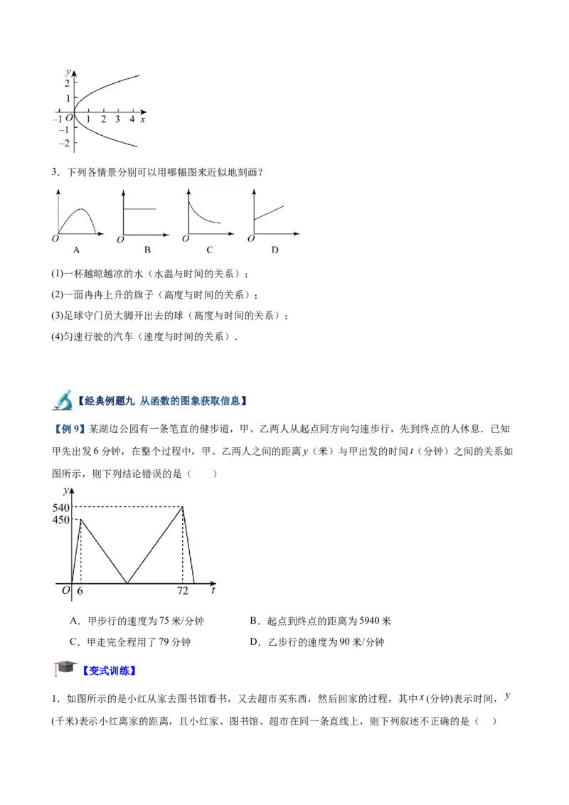 专题01函数重难点题型专训（12大题型+15道拓展培优）（学生版）_初中数学_八年级数学下册（人教版）_重难点专题提升-V7_2024版