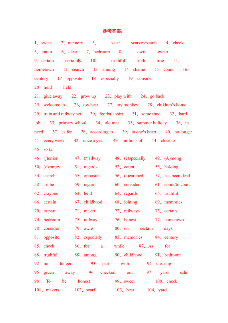Unit10词汇篇-（人教新目标）_新人教八下资料包_35赠送其它_八年级英语下册（人教版）_单元过关检测-V23