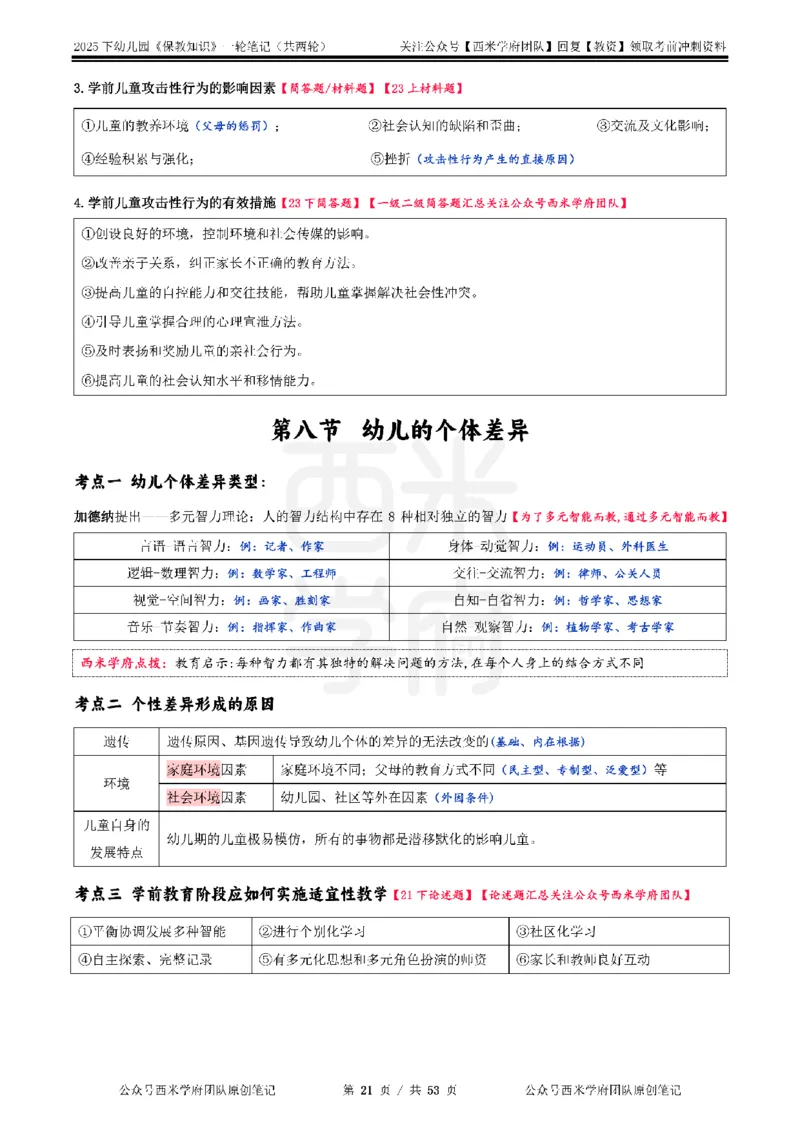 25下幼儿-保教知识与能力一轮笔记_初中数学_25教资笔试资料包(点进去)_幼儿园_03幼教推荐打印资料