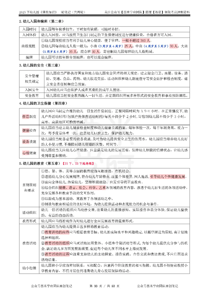 25下幼儿-保教知识与能力一轮笔记_初中数学_25教资笔试资料包(点进去)_幼儿园_03幼教推荐打印资料