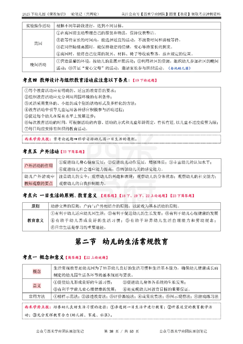 25下幼儿-保教知识与能力一轮笔记_初中数学_25教资笔试资料包(点进去)_幼儿园_03幼教推荐打印资料
