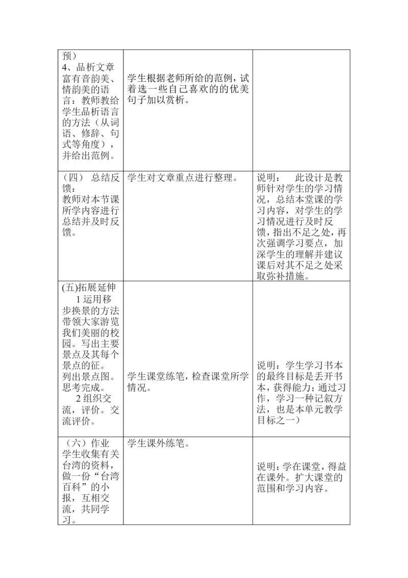 《阿里山纪行》设计方案_高中语文上册_语文赠品_编号02：语文：市骨干教师竞赛作品（64份）_语文市骨干教师竞赛作品（教学案+课件+设计方案+教学实践报告）：《阿里山纪行》