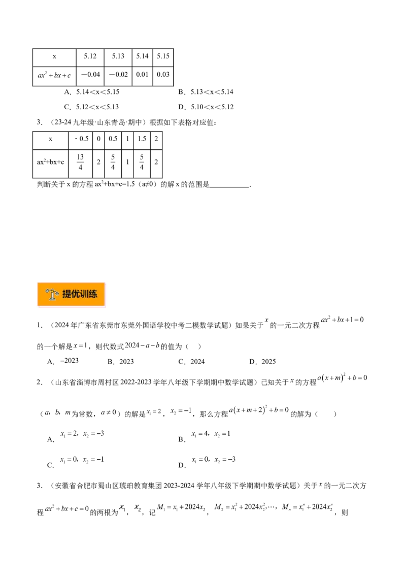 专题01一元二次方程重难点题型专训（7大题型+15道拓展培优）（学生版）_初中数学_九年级数学上册（人教版）_重难点专题提升-V7_2025版