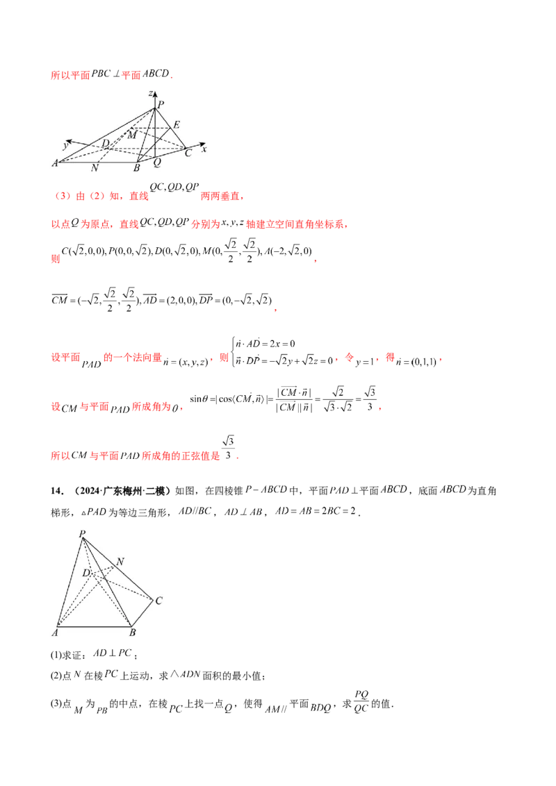 大题03立体几何（精选30题）（解析版）_2.2025数学总复习_2024年新高考资料_5.2024三轮冲刺_黄金冲刺2024年考前15天高考数学极限满分冲刺（新高考通用）