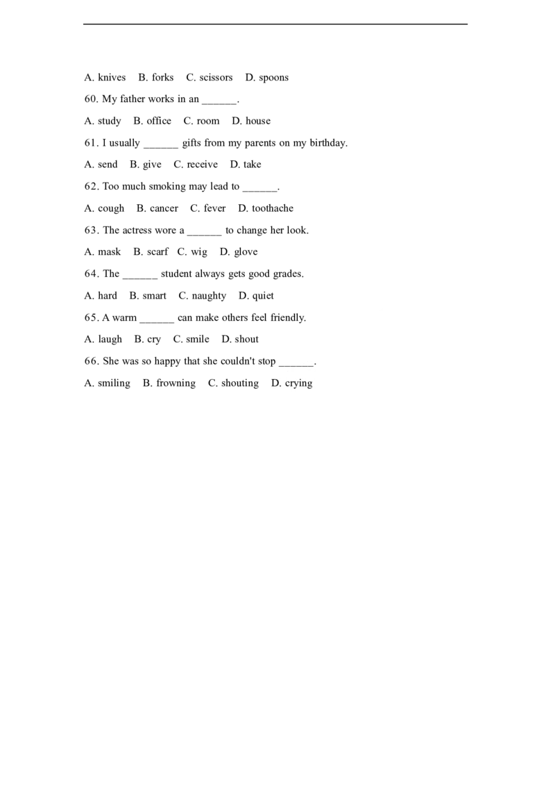 2026春外研版七年级英语下册单项选择题专练Unit1Thesecretsofhappiness(含答案解析)_七下外研版2026英语_2026春_18、单项选择专练